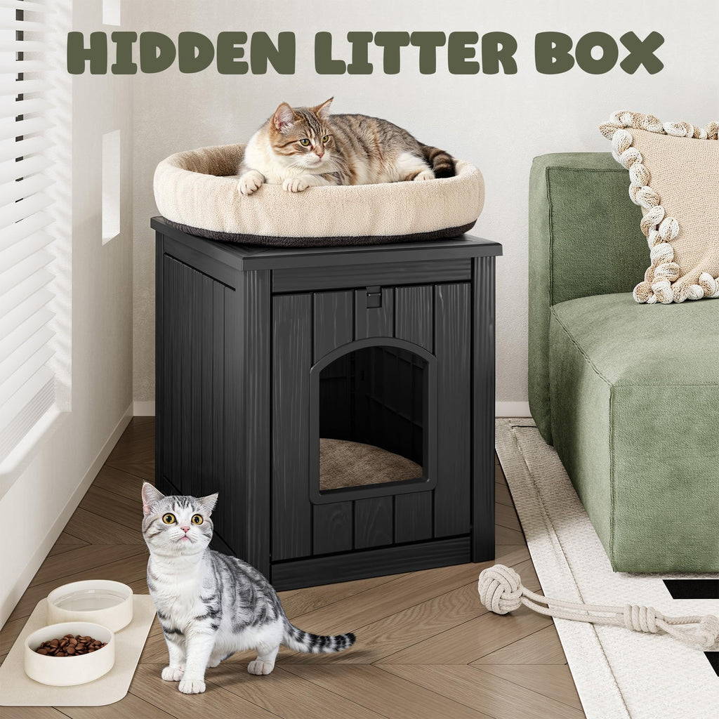 Weatherproof Resin Cat House with Hidden Litter Box Z735