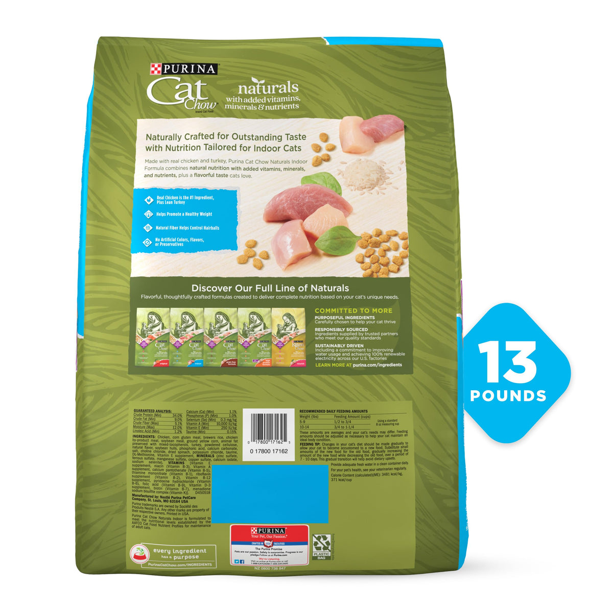 Indoor Dry Cat Food 13 lb Bag C359
