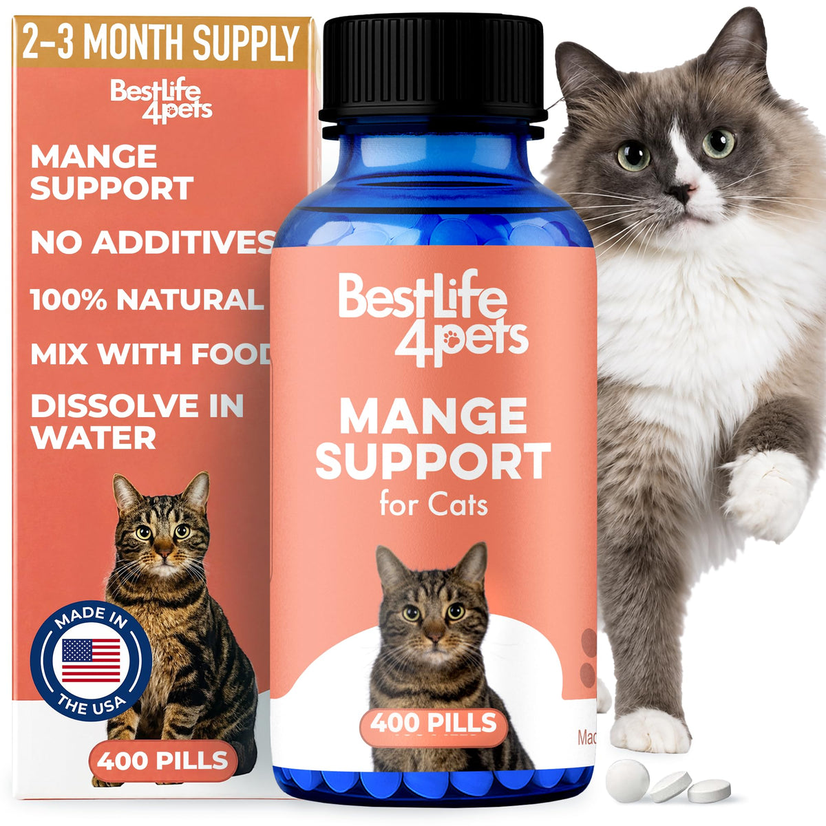 Mange Support for Cats 400 Pills M3137