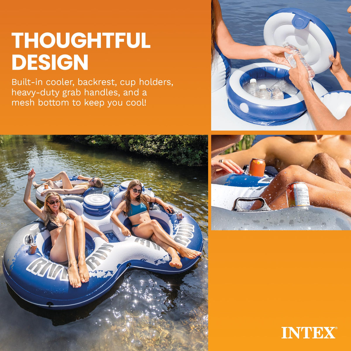 Inflatable 2-Person Floating Lake Lounge E212