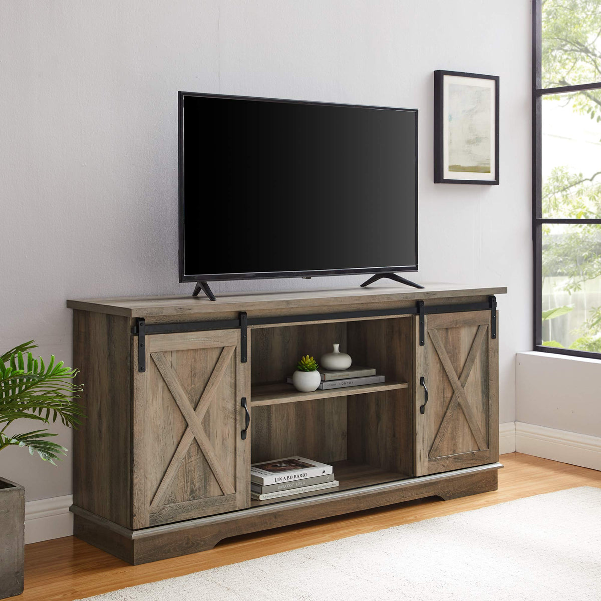 Grey Wash 58 Inch TV Stand G180