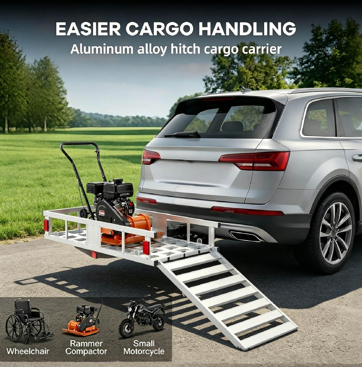 Hitch Cargo Carrier with Ramp T805