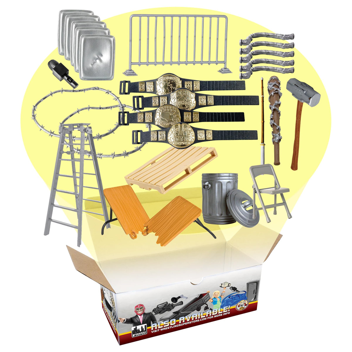 26 Piece Accessory Set for Wrestling Action Figures E963