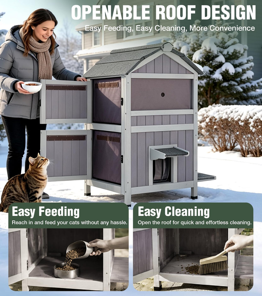 2-Level Weatherproof Cat House V764