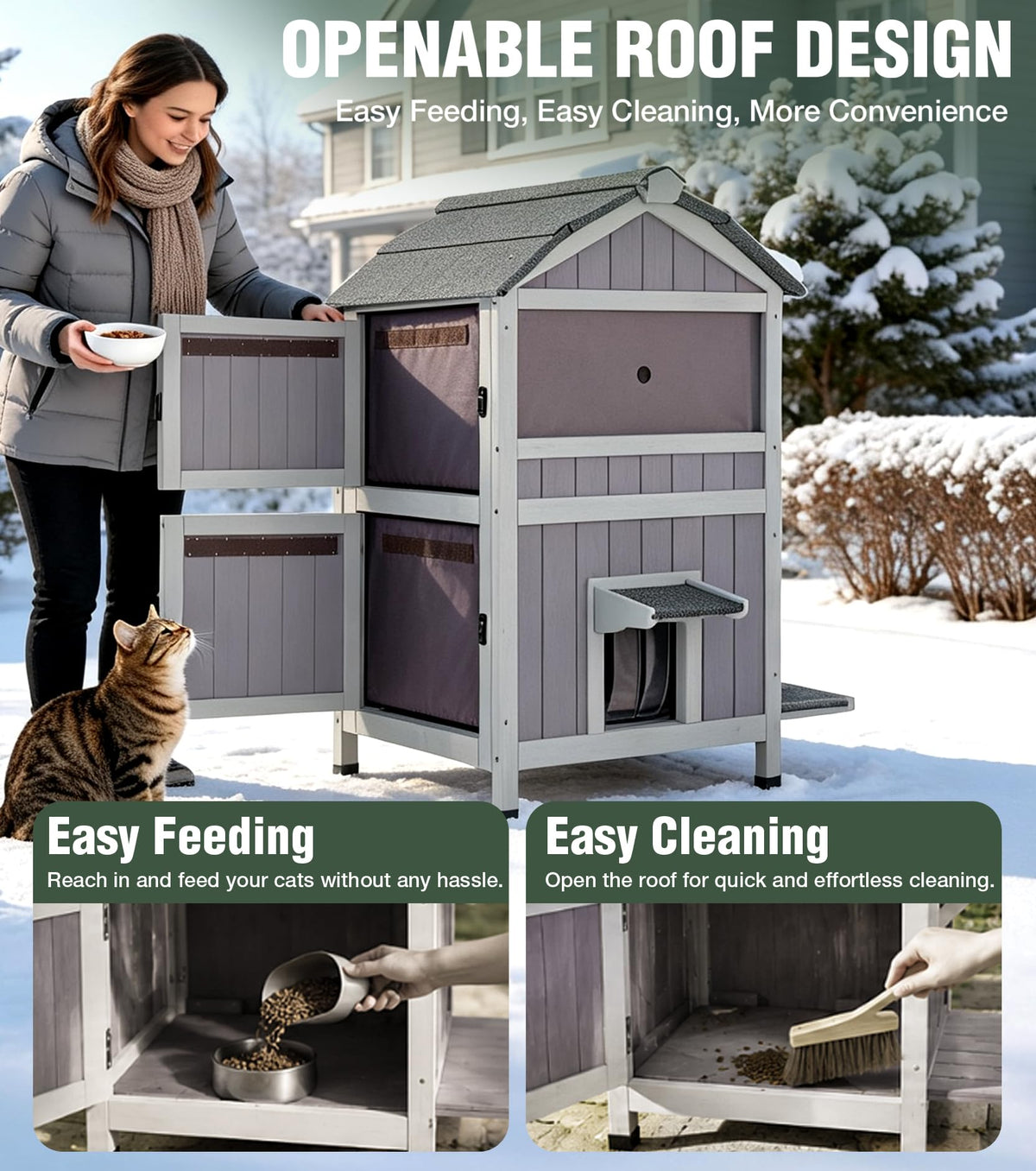 2-Level Weatherproof Cat House V764