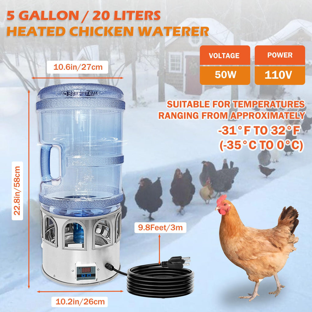 5 Gallon Heated Poultry Waterer R21697