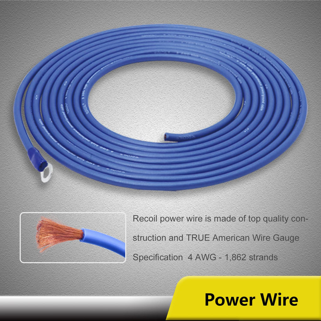 4 Gauge CCA Amplifier Wiring Kit with OFC RCA Cable C590