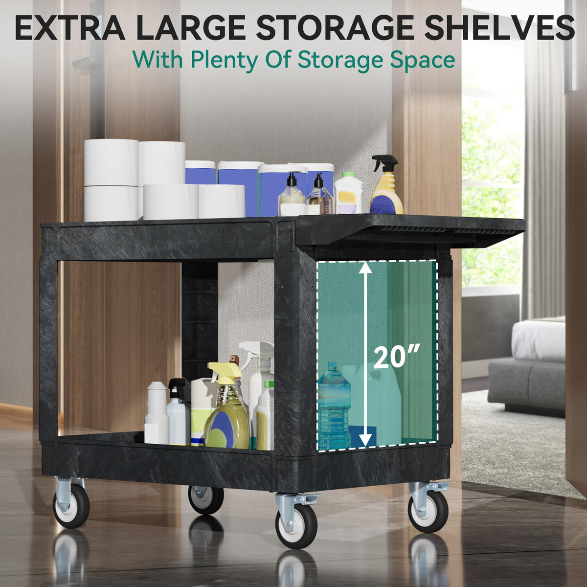Utility Cart on Wheels 45 x 25 Inch T115