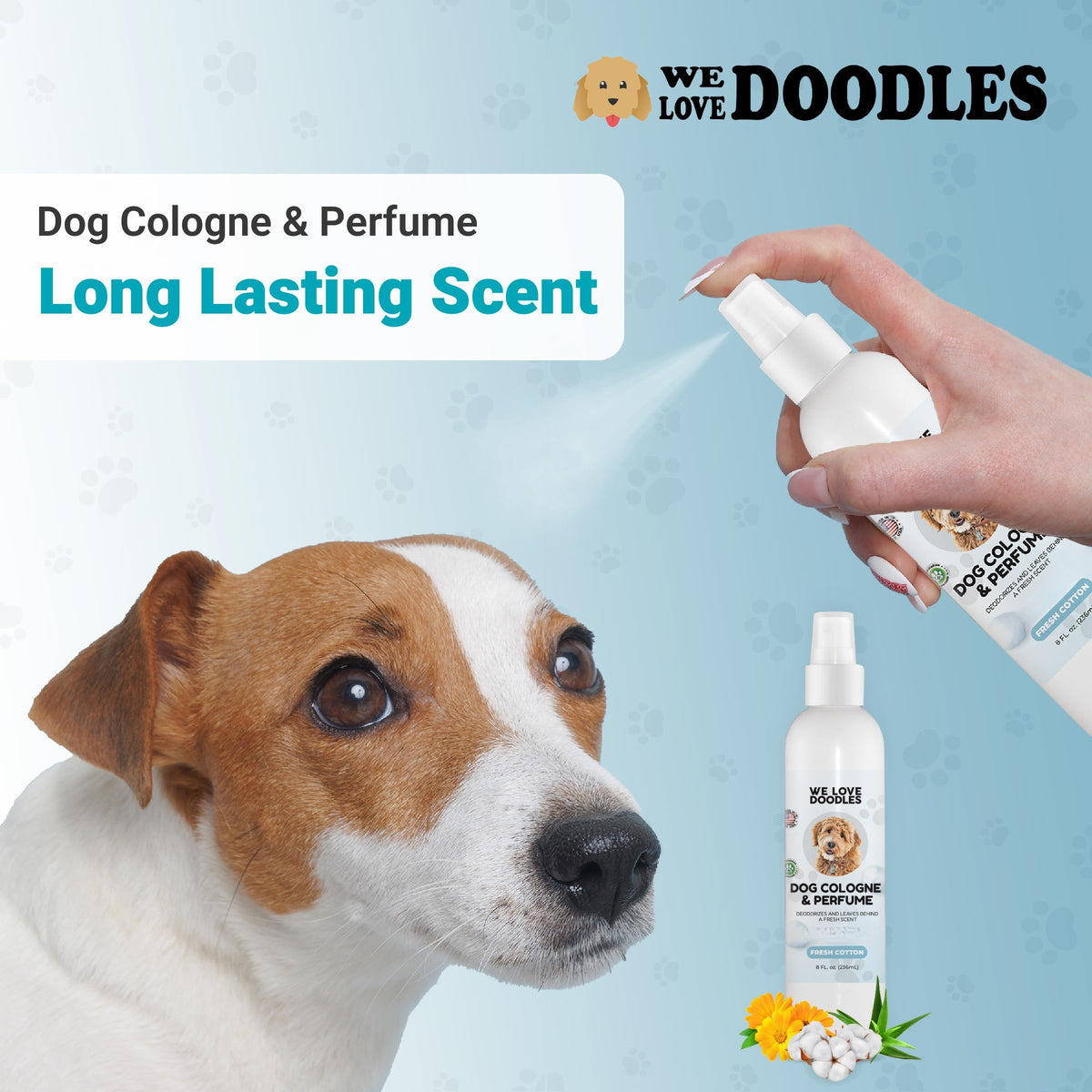 Dog Cologne & Perfume and Large Slicker Brush Bundle L738