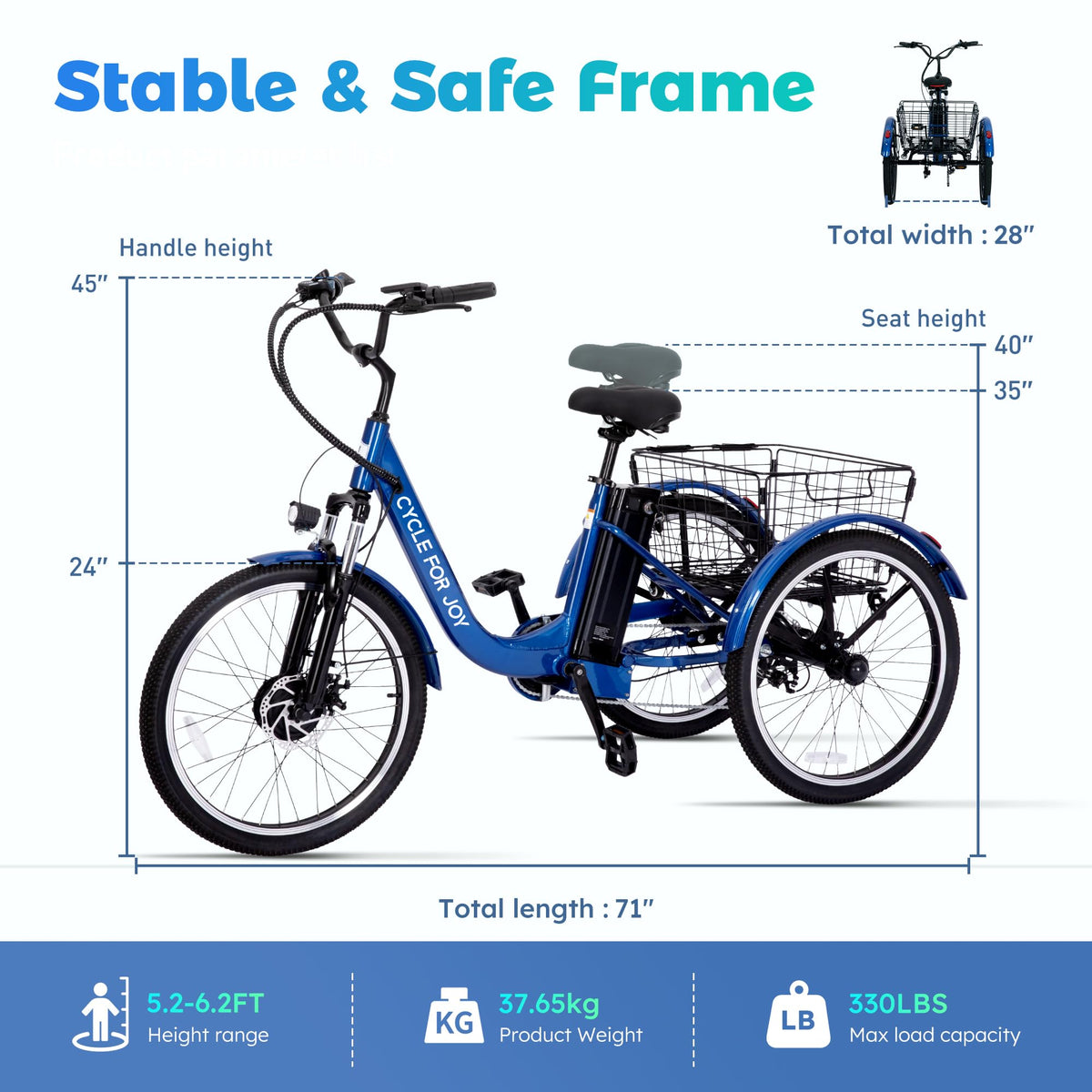 3 Wheel Electric Bike S96340