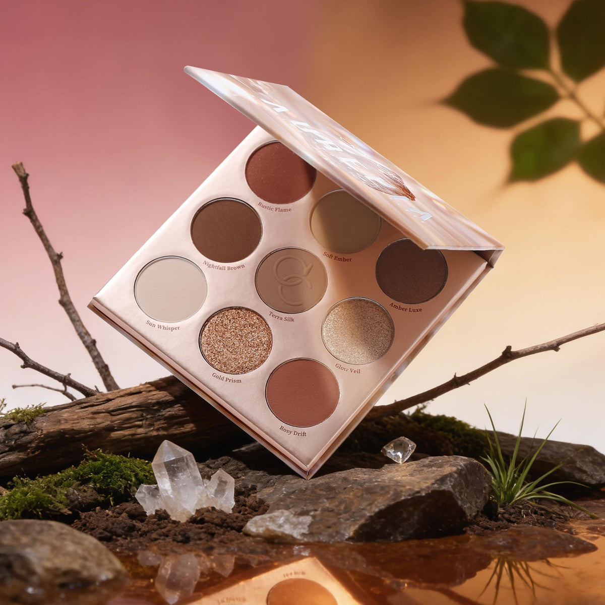 9 Colors Brown & Copper Eyeshadow Palette with Matte & Shimmer Finishes R669349