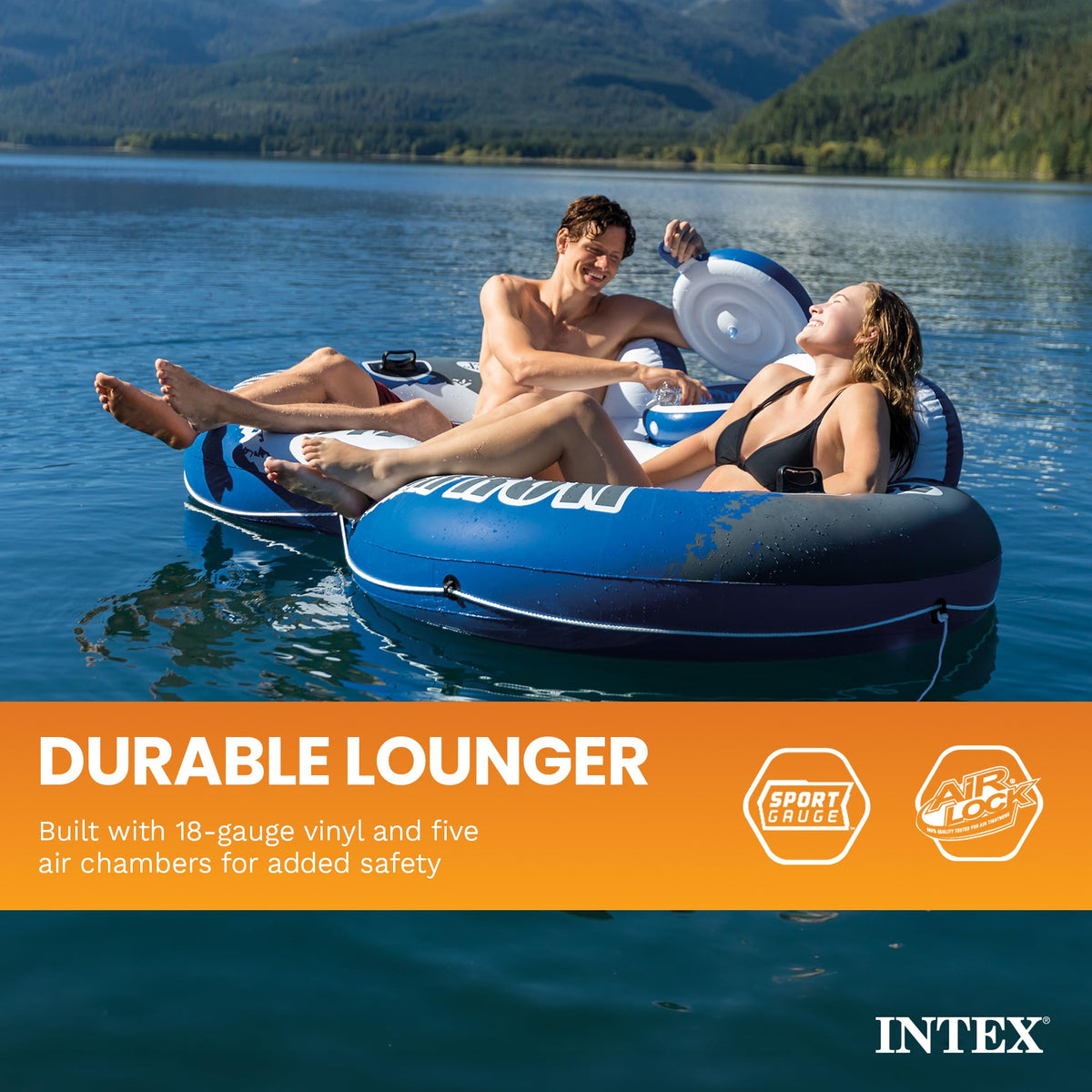 Inflatable 2-Person Floating Lake Lounge E212