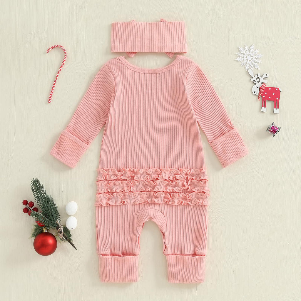 Baby Girl Long Sleeve Romper Jumpsuit H4136