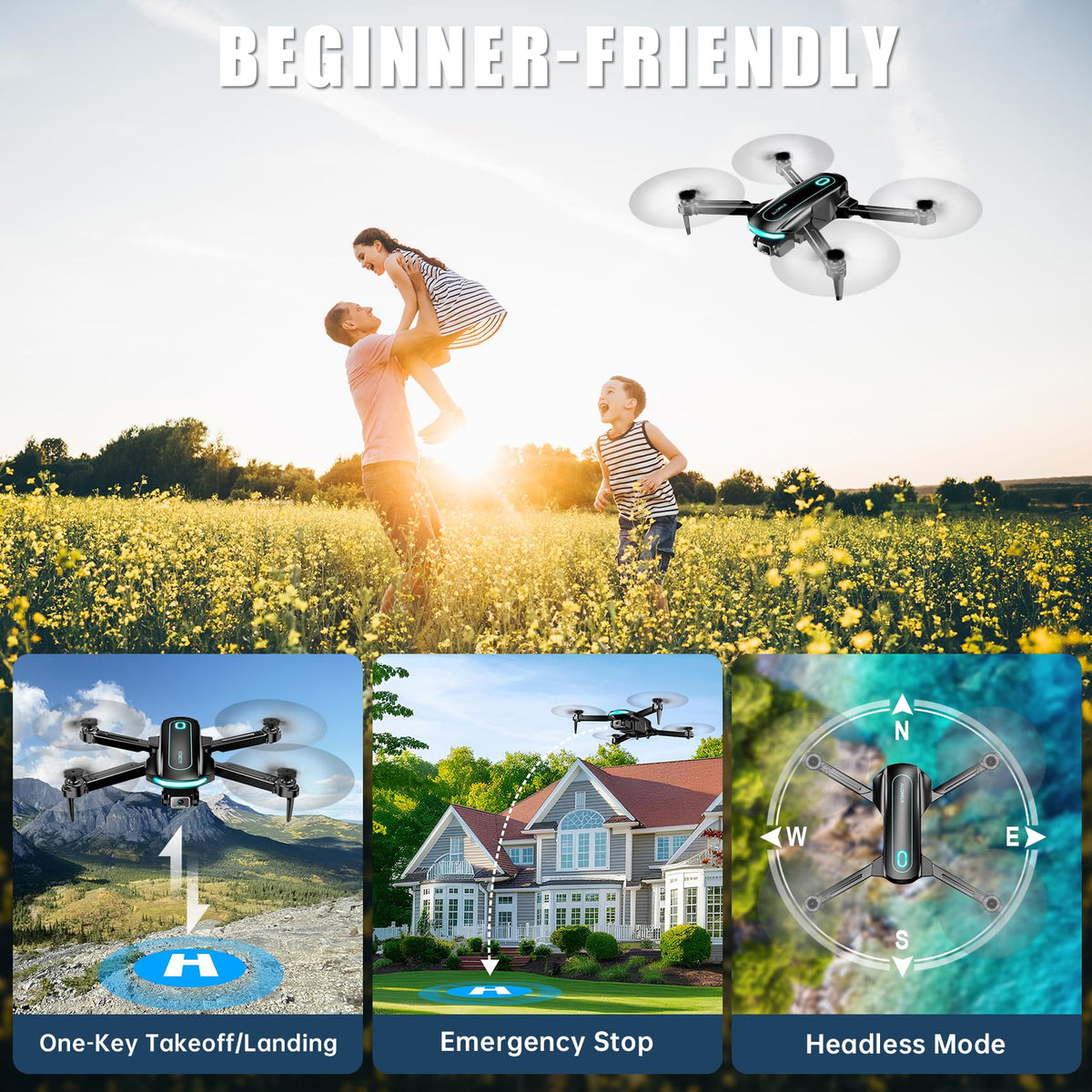 1080P HD Foldable Drone V4523