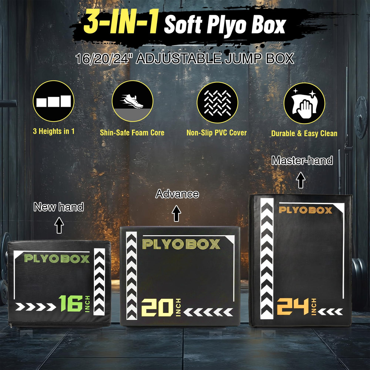 3-in-1 Foam Plyometric Jump Box H460390