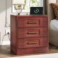 Walnut Nightstand with Charger Station Z5220