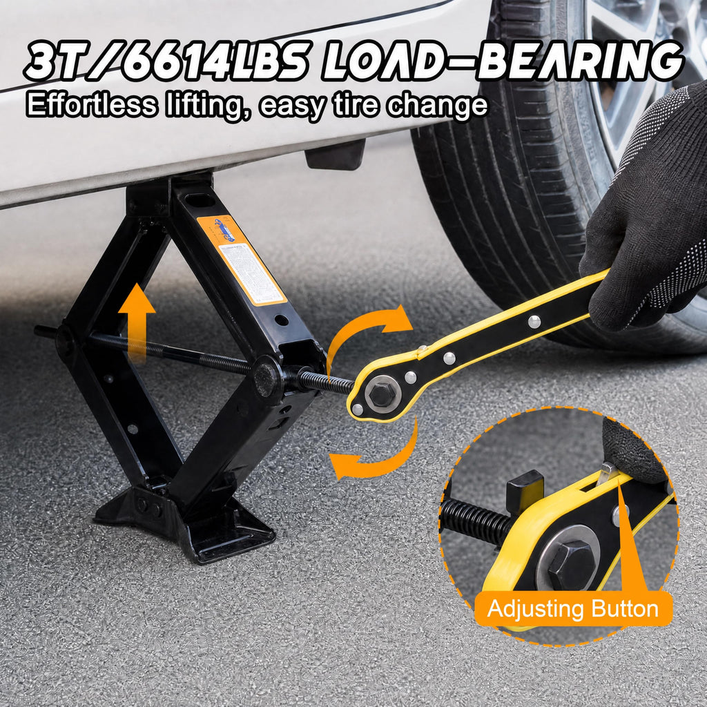 3 Ton Scissor Jack Kit with Storage Bag H4146