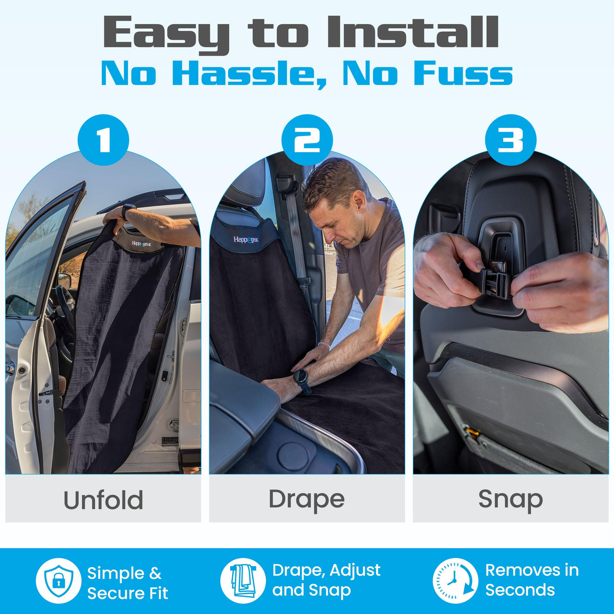 Waterproof Car Seat Cover & Protector, Black K4235